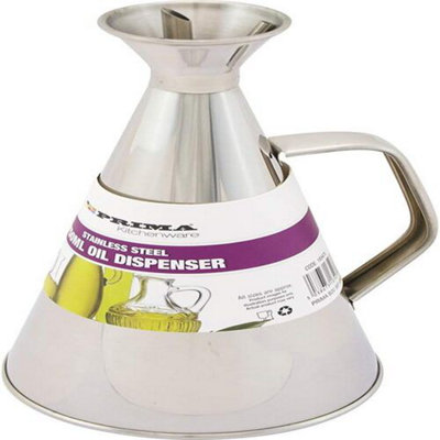Stainless Steel Olive Oil Dispenser Kitchen Cooking Pourer Dressing Drizzler from B&Q