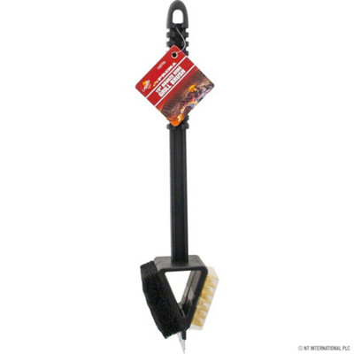 New Bronze Wire Bbq Grill Brush Cleaning Scraper Bristles Oven Barbecue Tool 15 Inch from B&Q