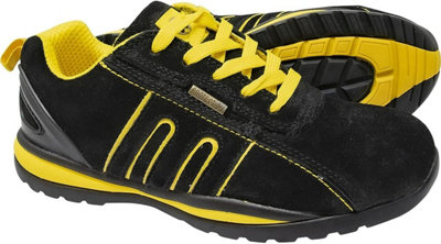 B&Q -  New Mens Safety Trainers Shoes Boots Work Steel Toe Cap Hiker Ankle Uk 6