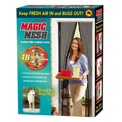 Magic Mesh Magnetic Curtain Hands Free Net Screen Fly Mosquito Insects Bugs Door from B&Q