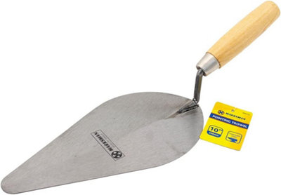  - Set Of 2 10" Pointing Trowel Wooden Handle Brick Jointer Diy Plaster Builders Tool