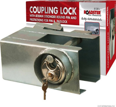 New Security Hitchlock Caravan Trailer Hitch Coupling Tow Ball Padlock from B&Q