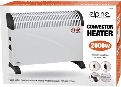 New 2000W Portable Electric Thermostat Convector Heater Warmth 2Kw Wall Mounted from B&Q