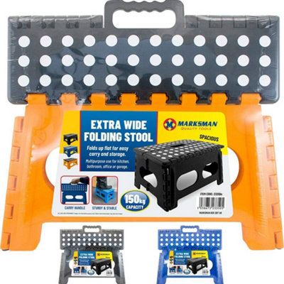 New Folding Handy Step Stool Spacious 150Kg Handle Storage Large Multi Use from B&Q