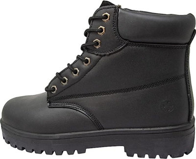  - Mens Safety Trainers Shoes Boots Work Steel Toe Cap Hiker Ankle Black Uk 12