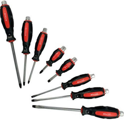 8Pc Go Through Screwdriver Tool Set Thru Diy 38-150mm Impact Cap Hammer Magnetic from B&Q