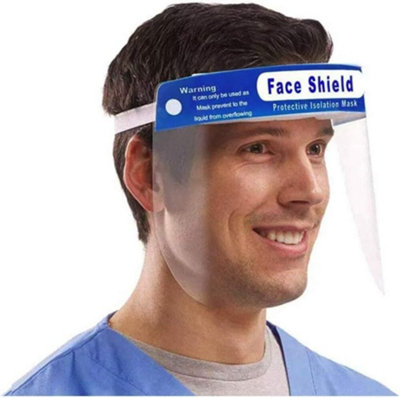 New Full Face Mask Visor Ppe Protection Shield Reusable Plastic Guard from B&Q