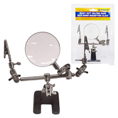 Marksman New Helping Hand Tool Clips Soldering Iron Craft Kit New Magnifying Glass Crocodile from B&Q