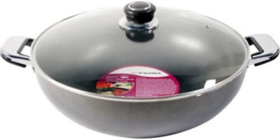 - New 30Cm Non Stick Aluminium Wok Set Saucepan Cooking Pan With Handles
