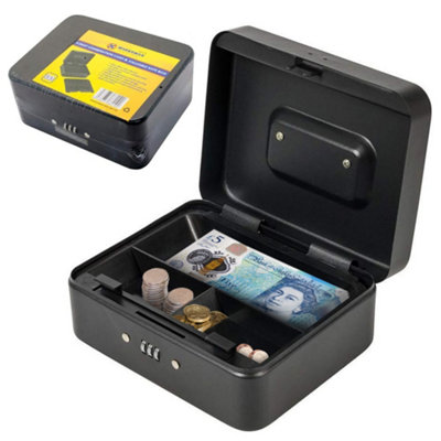 Marksman 3 Digit Combination Lock Safe Box Security Cash Box For Savings Home Office Storage Money Bank Coins Organiser Saver Pot