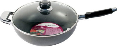 26Cm Non Stick Aluminium Wok Saucepan Frying Pan Cooking Pot from B&Q