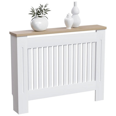 Vida Designs Arlington Radiator Cover WhiteMediumModern Shaker Style Vertical Slat Design For Optimal Heat CirculationH from B&Q