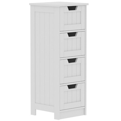 B&Q -  Hayle Matt White Bathroom Drawer Cabinet (H) 810mm (W) 300mm (D) 30Cm