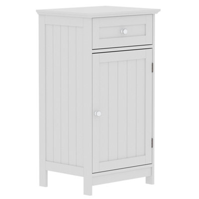 Lassic Hayle Matt White Freestanding Single Bathroom Drawer Cabinet (H) 770mm (W) 430mm (D) 34Cm