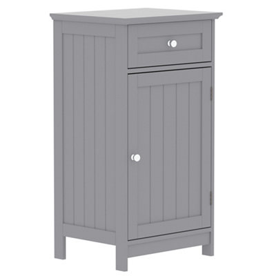 Lassic Hayle Matt Grey Freestanding Single Bathroom Drawer Cabinet (H) 770mm (W) 430mm (D) 34Cm