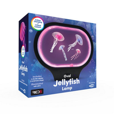 Red5 Oval Jelly Fish Tank With Usb Charging from B&Q