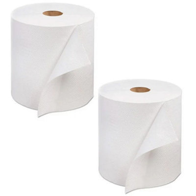 B&Q -  48 Rolls 2Ply Home Kitchen White Highly Absorbent Embossed Centrefeed Paper Towels
