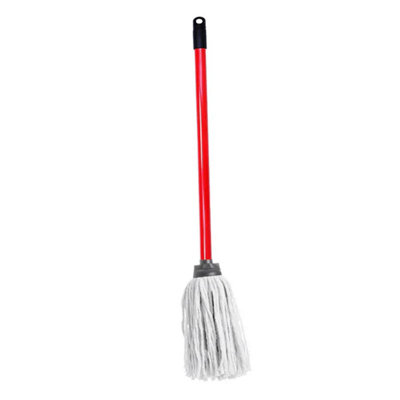 STAR SUPPLIES 1 X Cotton Mop & Handle Highly Absorbent Perfect For Home & Office Use To Clean Hard Floors from B&Q