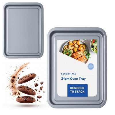 B&Q -  4 X Non-Stick Dishwasher Safe Large 31Cm Baking Oven Tray
