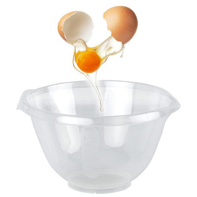 B&Q -  1 X Bpa Free 2L Clear Plastic Multipurpose Mixing Bowl Freezer & Microwave Safe