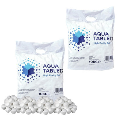 Star Supplies 2 X High Purity 10Kg Water Softener Salt Tablets Protects Appliance Performance from B&Q