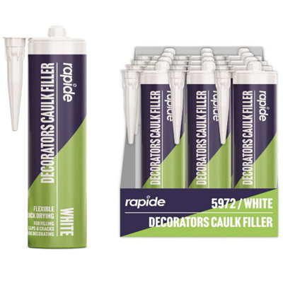 B&Q -  3 X Easy To Apply Cartridge Decorators Caulk Filler Sealant For Filling Gaps & Cracks