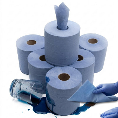 B&Q -  12 Rolls Of Highly Absorbent 2Ply Embossed Home Kitchen Restaurant Centrefeed Paper Towels
