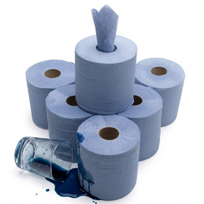 B&Q -  24 Rolls Of Highly Absorbent 2Ply Embossed Home Kitchen Restaurant Centrefeed Paper Towels