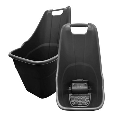 Multipurpose Lightweight Plastic Rolling Wheelbarrow Trolley For Cleaning Gardens Leaves Transporting Kart Caddy With Wheels from B&Q