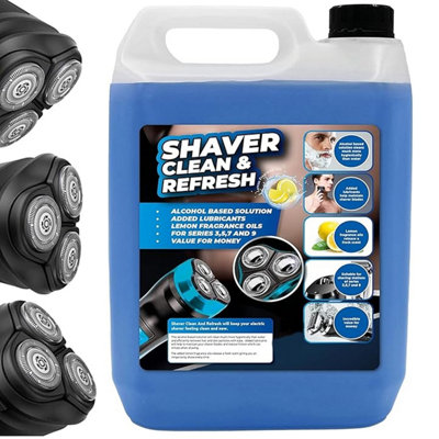 STAR SUPPLIES 2X 5L Shaver Clean & Refresh Lemon Scented Fluid Cleaner Hygienically Removes Residual Hair & Skin Particles from B&Q