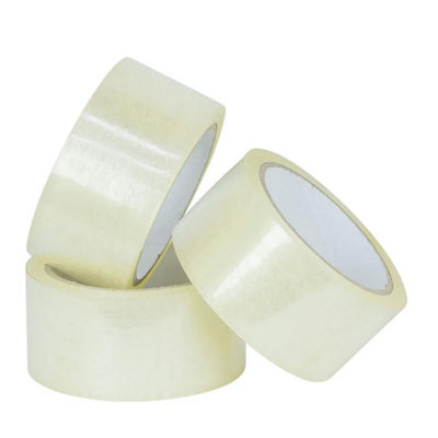 STAR SUPPLIES 2 Rolls Of Clear Low Noise Tape 50mm X 66M Strong Sticky Packaging Parcel Tapes from B&Q