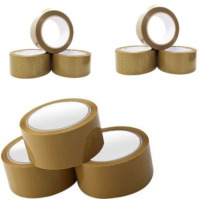STAR SUPPLIES 36 Rolls Of Brown Low Noise Tape 50mm X 66M Strong Sticky Packaging Parcel Tapes from B&Q