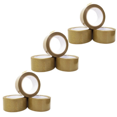 STAR SUPPLIES 144 Rolls Of Brown Low Noise Tape 50mm X 66M Strong Sticky Packaging Parcel Tapes from B&Q