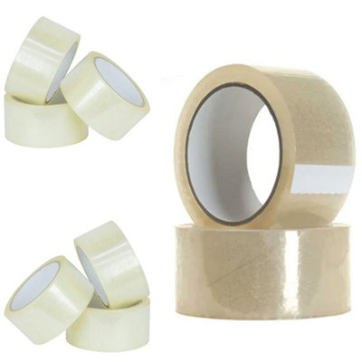 STAR SUPPLIES 144 Rolls Of Clear Low Noise Tape 50mm X 66M Strong Sticky Packaging Parcel Tapes from B&Q