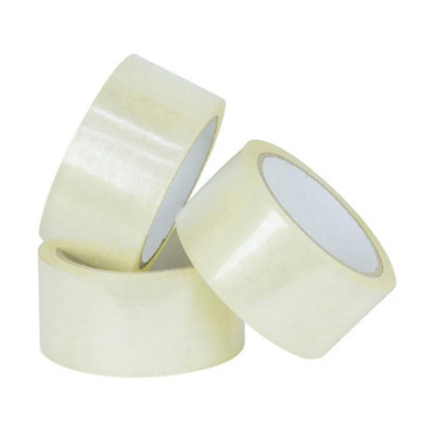 STAR SUPPLIES 3 Rolls Of Clear 50mm X 66M Strong Sticky Packaging Parcel Tapes from B&Q