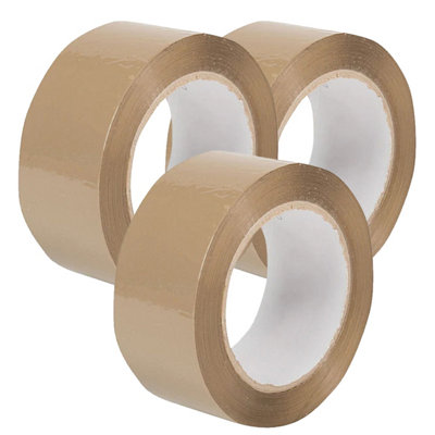STAR SUPPLIES 12 Rolls Of Brown 50mm X 66M Strong Sticky Packaging Parcel Tapes from B&Q