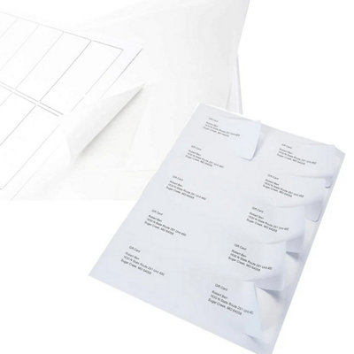 STAR SUPPLIES 500 Sheets Of A4 Plain White Self Adhesive Blank Address Shipping Labels (2 Address Labels Per Sheet)