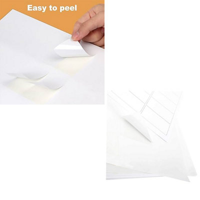 STAR SUPPLIES 500 Sheets Of A4 Plain White Self Adhesive Blank Address Shipping Labels (6 Address Labels Per Sheet)