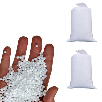 B&Q -  20 Cubic Feet High Quality White Polystyrene Beads Bean Bag Filler