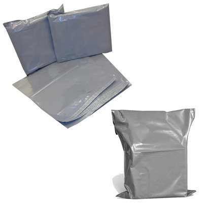 STAR SUPPLIES 1000 X 6X9 (152X228mm) Strong Grey Polythene Postage Courier Mailing Bags from B&Q
