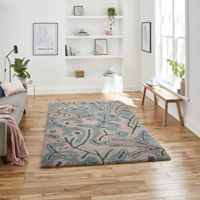 B&Q Royal Nomadic A641 Pastel Multi Rug 120 X 170