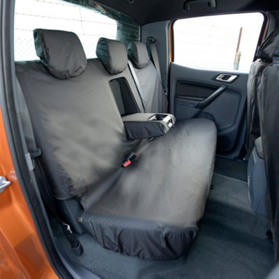 B&Q -  Ford Ranger Wildtrak 2016-2022 Black Rear Seat Covers