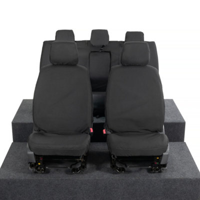 B&Q -  Ford Ranger Wildtrak 2016-2022 Black Front & Rear Seat Covers