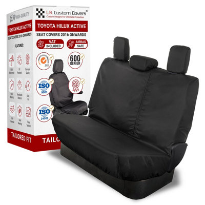 B&Q -  Toyota Hilux Seat CoversWaterproof Seat Covers For Toyota Hilux Active (Base Model) 2016 Onwards