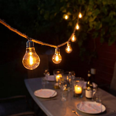Noma Connectable Jute Rope Festoon Lights20 Warm White Leds10.6 M from B&Q