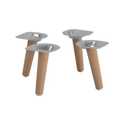 B&Q -  BeechWooden Scandinavian Replacement Furniture Legs