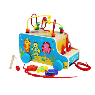 Urbn-Living Wooden Pull Along Car With Xylophone & Shape Sorter from B&Q