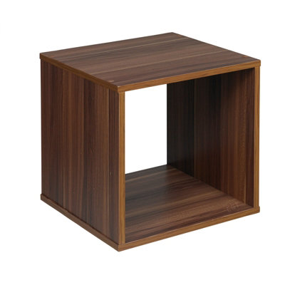 Urbn-Living Urbnliving Height 30Cm Shelves Cube Shelving Colour Teak Cube Display Storage Wood Shelf from B&Q