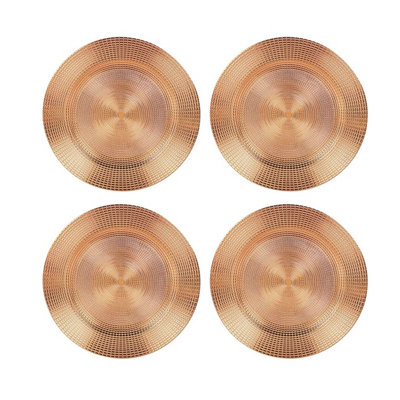 B&Q -  Rose GoldSet Of 4Mosaic Charger Plates