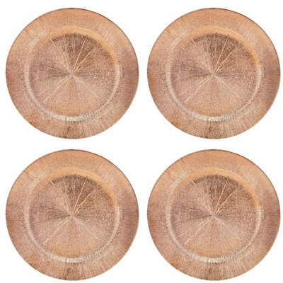 B&Q -  Rose GoldSet Of 4Blast Charger Plates